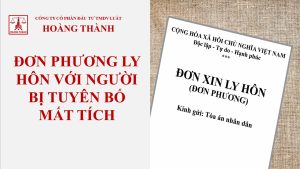 Đơn phương ly hôn với người bị tuyên bố mất tích