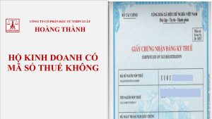 Hộ kinh doanh có mã số thuế không